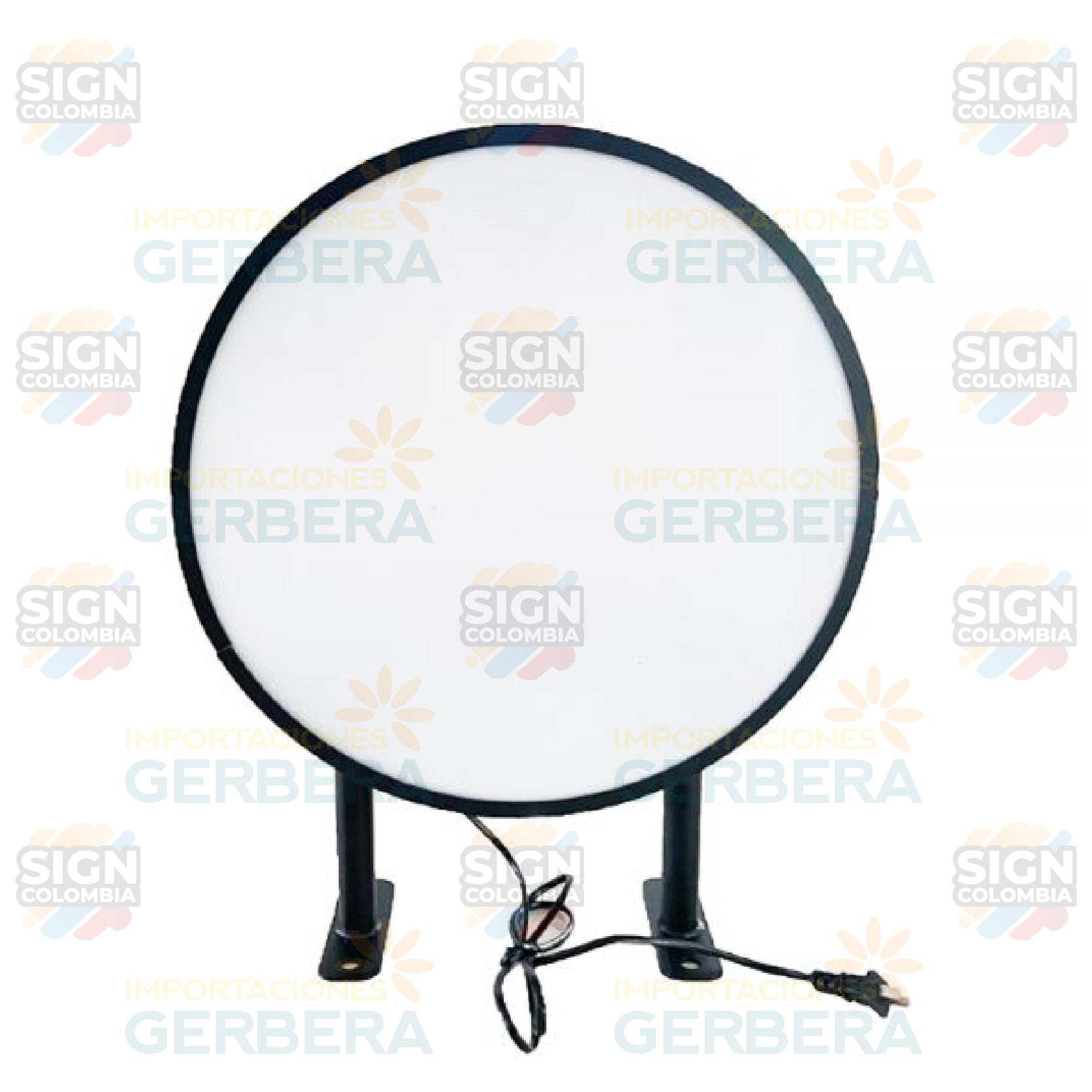 Caja de luz plana de acrílico redonda - SIGN COLOMBIA Plotter de corte